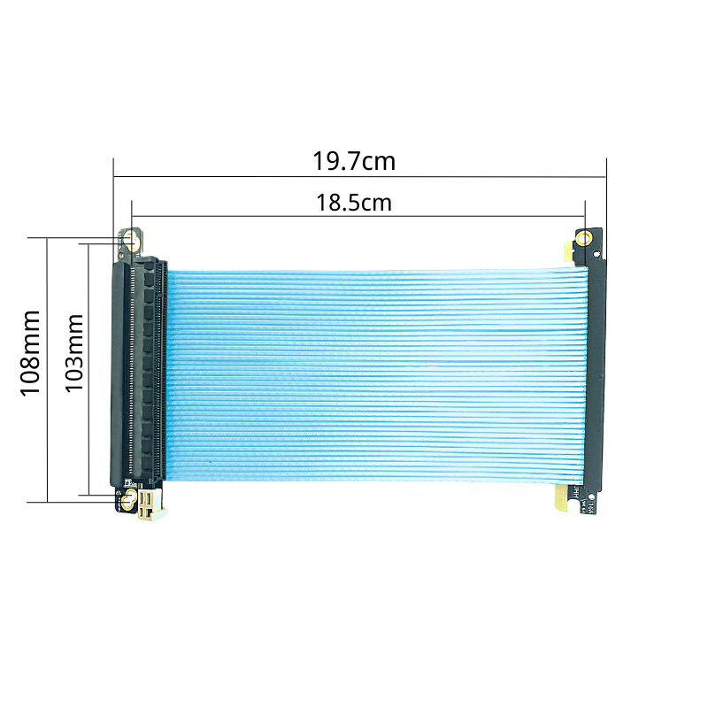 Podwójny odwrotny kabel Pcie 4 – Itx Gpu Riser Pcie 4.0 16X recenzja i cena